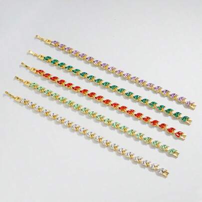 1pc New Export Source Light Green  Bracelet For Women Small Willow Leaf European And American Bracelet Wholesale Fresh Style For Women