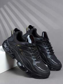 Giày thể thao cổ thấp nam, giày chạy bộ thường ngày, giày đi bộ, giày thể thao thời trang hàng ngày, giày tennis phong cách đường phố. - màu đen - Xem 5