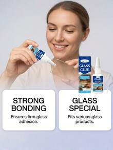 高粘性、快干、透明天然玻璃胶 - 彩色 - 查看 3