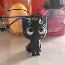 1个3D打印猫咪眼镜架（不含镜框） - 可爱的塑料桌面收纳盒，带眼镜支架，无需电源，家居装饰和节日礼物，适合万圣节、复活节、情人节、办公用品、家居收纳。 - 彩色 - 查看 12