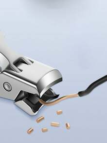 1pc Extra Large Anti-Splash Effortless Non-Slip Handle Super Sharp Stainless Steel Wide Mouth Nail Clipper Suitable For Thick, Hard Nails On Fingers And Toes - Dark Green - View 3