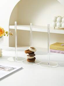 1/3/5pcs Acrylic Donut Shaped Jewelry & Watch Display Stand - Clear - View 5