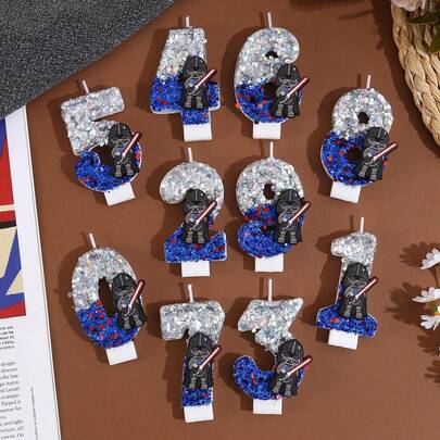 可爱生日蜡烛，优雅蛋糕装饰蜡烛，0-9数字蜡烛，萌趣卡通生日蜡烛