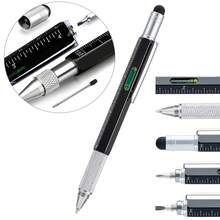 6-In-1 Multifunctional Touchscreen Stylus Pen, All-In-One Technical Tool Pen With Flathead & Screwdriver, Ballpoint Pen, Stylus, Ruler, Level, Convenient Tool Kit, Great Gift For Men - Multicolor - View 3