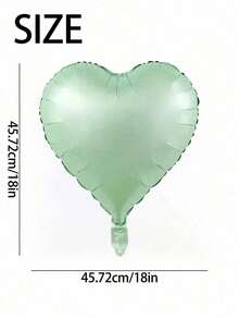 1pc Customizable Foil Heart Balloon, Personalized With Name, Matte Finish Heart Balloon, Valentine's Day Balloon, Personalized Birthday Balloon, Custom Balloon, Self-Designed Balloon - Multicolor - View 9