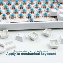 50个机械键盘轴体，青轴/黑轴/红轴，支持热插拔，附赠拔键器，清脆的触感反馈，适用于家庭、办公和游戏。 - 彩色 - 查看 5