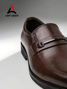 Abfuber Mocasines de estilo retro clásico para hombres, zapatos elegantes para caballero, parte superior transpirable de unicolor, suela antideslizante, adecuados para uso diario casual, negocios, ocasiones formales, graduación, boda, fiesta, primavera/verano/otoño. Se recomienda pedir una talla talla grande grande para uso formal/de negocios formales - Marrón - Ver 11