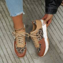 Women's Fashion Leopard Print Casual Sports Shoes, Running Sneakers - Multicolor - View 1