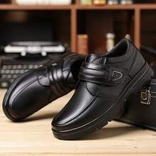 Giày bốt đi tuyết nam bằng cotton buộc dây, kiểu dáng đơn giản và thời trang, ấm áp, chống trượt, đế mềm bền, kiểu dáng cổ trung bình, thích hợp cho hoạt động ngoài trời, cắm trại. - YG17 Đen - Xem 2