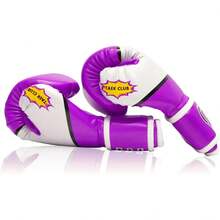 Guantes de boxeo para niños y niñas, jóvenes de 5 a 12 años de edad, guantes de boxeo de entrenamiento para saco de boxeo de kickboxing Muay Thai - violeta - Ver 3