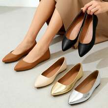 lunryet Women's Chunky Closed Toe Low Block Heels Work Pumps Comfortable Dress Wedding Shoes For Party Office EPIC-1 - 裸體 - 查看 5