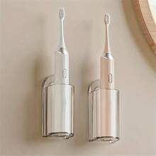 2个装自粘式电动牙刷架，壁挂式浴室收纳架，无需电源，安装简便，可放置电动牙刷、牙膏、梳子、美容用品、喷雾等，适合作为圣诞节/万圣节礼物和装饰品，也可用于家居浴室装饰、返校季装饰、浴室收纳和整理架。 - 彩色 - 查看 2