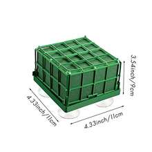 1/2/4 包装方形花泥支架，绿色人造插花泥，带吸盘，适用于桌面摆设、情人节、婚礼、派对装饰 - 綠色 - 查看 3