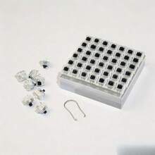 50个机械键盘轴体，青轴/黑轴/红轴，支持热插拔，附赠拔键器，清脆的触感反馈，适用于家庭、办公和游戏。 - 彩色 - 查看 12