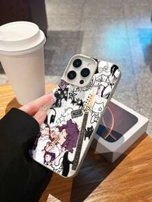 Estuche para teléfono con patrón de panda de estrella de rock para  17,  16 Pro Max,  15 Pro Max,  13 y  12, resistente al agua, a los golpes y a las caídas. Un gran regalo para familiares, amigos, seres queridos, novios, novias y para el día de San Valentín. - Blanco - Ver 4