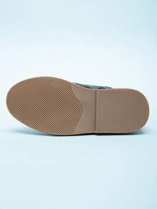 Children's Minimalist Fashion Classic Retro Pointed Toe Leather Shoes - Black - View 8