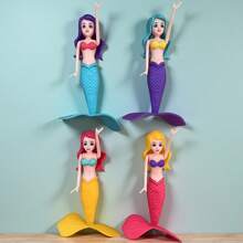 4pcs Rotating Mermaid Diving Toy Set - Freely Rotates Underwater And On The Surface, Perfect For Party Favors, Desk Decor, Summer Pool And Beach Play, Suitable For Birthday, New Year, Valentine's Day, Easter, Children's Day, Back To School, Halloween, Thanksgiving And Christmas Gifts - Multicolor - View 6