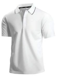 Áo polo nam dáng ôm cổ điển, thoáng khí, thích hợp cho chơi golf và mặc hàng ngày. - trắng - Xem 2
