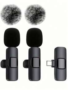 Compact USB-C Wireless Lavalier Microphone, Suitable For Smartphones And Laptops, Great For Video Recording, Live Streaming, Interviews And Vlogging, Built-In 60mAh Rechargeable Battery - Multicolor - View 17