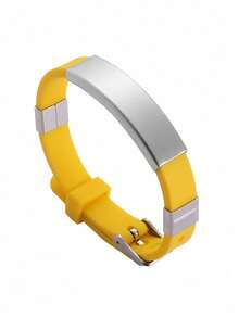 Customizable New Stainless Steel-Silicone Wristband | Waterproof, Sweatproof & Stylish Sports Band - Multicolor - View 11