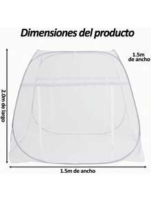 Pabellones Mosquitero para Cama, Plegable Mosquitera Cama Pop-Up(150X200X150CM), Tienda de Campaña Portátil Mosquito Doble Puerta con Fondo, Cortina de Cama King para Hogar, Dormitorio Escolar,40870295 - Multicolor - Ver 2