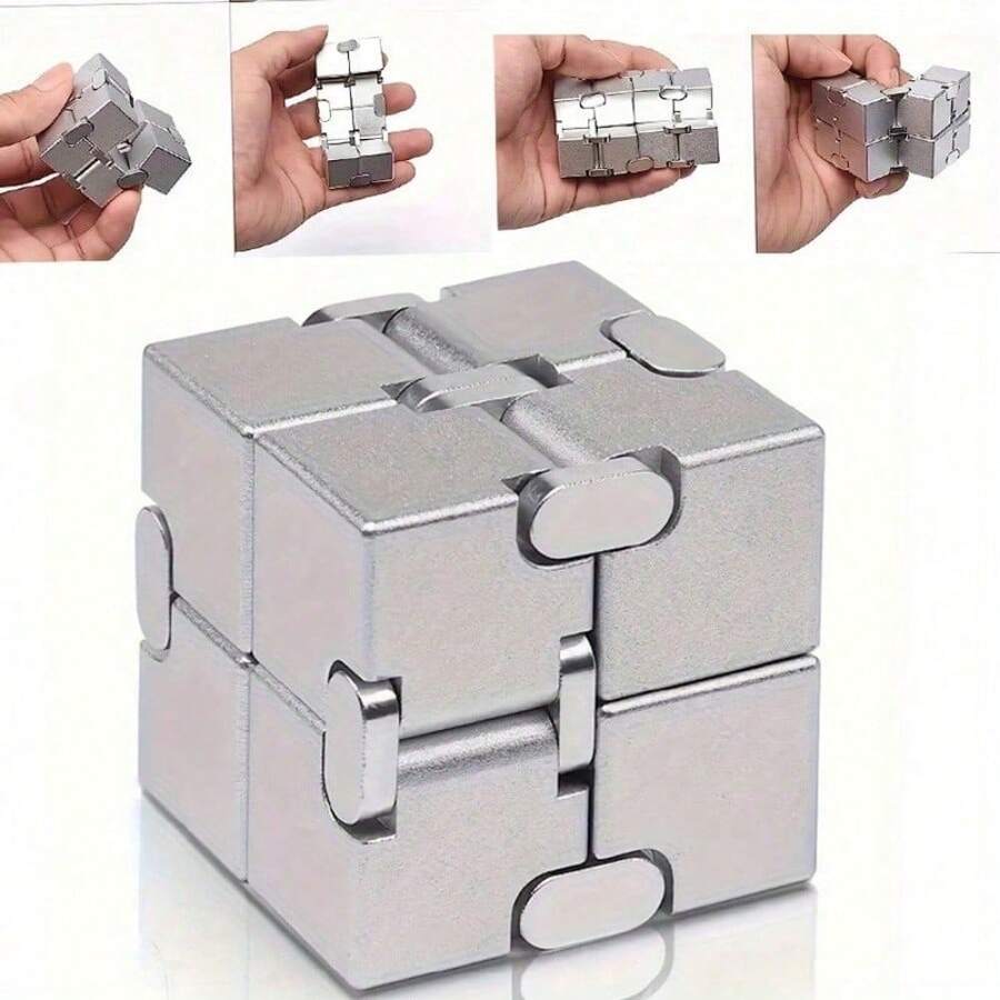 Infinity Magic Cube, Magic Cube Toy, Exercise Reaction - Bạc - Xem 1