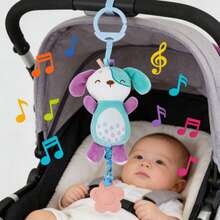 Plush Baby Toy With Portable Hanging Ring Chimes Toy - Baby Stroller Chimes Plush Rattle Doll, Suitable For Car Seat, Random Color Accessories - Multicolor - View 2