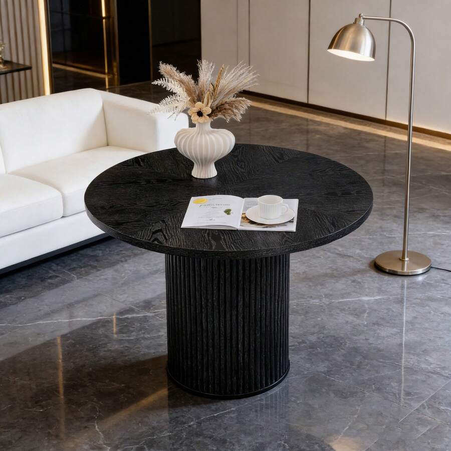 Mesas de comedor - Negro + MDF + Metal - Ver 1