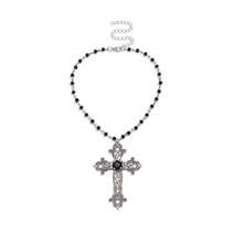 1件哥特式十字架吊坠项链，朋克风格颈链，日常百搭 - 彩色 - 查看 11