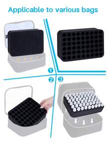 30/40/42/54/60 瓶装，带泡沫衬垫，可拆卸底部隔板，可容纳 30/40/42/54/60 瓶 15ml (0.5oz) 指甲油或精油（包括底油，不含底部隔板）。 - 彩色 - 查看 4