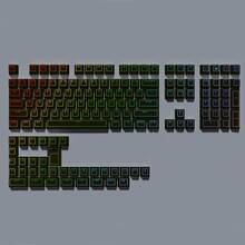 PBT Faceted Keycaps With Translucent Design, Laser-Etched Line Backlit Keycaps Compatible With Magnetic Axis Mechanical Switches - Black - View 5