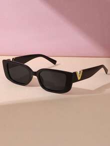 1pc Retro Fashion High-End Personalized Fashion Glasses For Women, Suitable For Daily Wear, Outdoor Travel, Photography Accessories For Summer Beach Vacation, Outdoor, Travel - Black - View 8