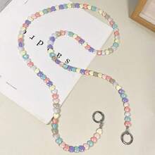 1pc Pearl Bow Crossbody Phone Lanyard, Fashion Phone Strap Chain, Universal Bag Charm - Multicolor - View 6