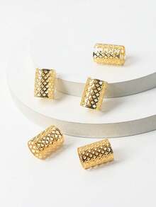 5pcs Eid Mubarak Gold Mesh Tassel Accessories Set, Bohemian Cute Hip Hop Hair Clips, Headband, Moon & Star Combo, Eid Gift, Party Hair Rings & Braids - Gold - View 3