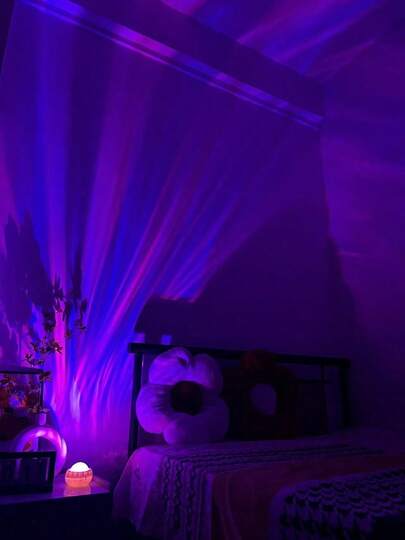 1 قطعة إضاءة ليلية بتأثير الشفق القطبي - مصباح مزاجي يعمل بالكهرباء عبر USB، مصباح ليلي متغير اللون بجهاز تحكم عن بعد، 7 ألوان سحرية للإسقاط، مصباح غرفة النوم، ديكور غرفة البالغين، سينما منزلية، ديكور حفلات الزفاف، هدية مصباح الإسقاط السحري، حفلة عيد، ديكور الغرفة، إضاءة غرفة LED