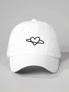 1pc Kids Embroidered Heart Washed Baseball Cap, Adjustable Outdoor Sun Protection Casual Hat Suitable For Boys And Girls, Spring/Autumn Travel Beach Holiday - Baseball Cap - View 17