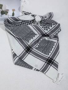 1条男士格子围巾/头巾，时尚轻薄，适合春夏佩戴，用途广泛且防晒 - A - 查看 2