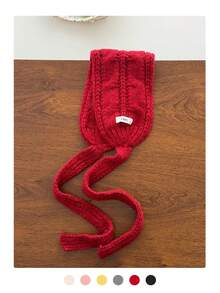 1pc Knitted Tie Ear Muffs, Warm Earmuffs For Women, Pineapple Pattern Knitted Neck Warmer, Autumn/Winter - Braided Headscarf Tie - View 21