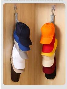 1pc Home Multi-Clip Hat Rack, Baseball Cap Hanger, Wardrobe Hat Holder - Multicolor - View 6