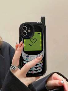 1pc Unique Big Brother Heart Painted Anti-Drop Glossy Soft Phone Case Compatible With IPhone 15, 17Pro/17Air/17/17ProMax, 16/11/16Pro/16Plus/16ProMax/16E, 15ProMax, 13/14/12/XS/XR/7G/8P3, 14, 11, P12, XS - Multicolor - View 2