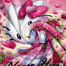 Personalized Sanrio Hello Kitty Rose Fleece Blanket - Customized Name, Soft Flannel Blanket With Pink Heart And Rose Pattern, Warm And Cozy Gift For Family And Friends, Suitable For Home Decor Or Holiday Occasions, Hello Kitty Blanket - Multicolor - View 11