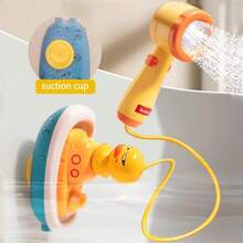 1 Set Kids Bath Spraying Shower Head Toys, Pirate Duck & Yellow Duck Water Play Toys, Parent-Child Interactive, Outdoor Pool Water Game Toys - Pirate Duck - View 10
