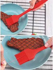 Kitchen Silicone Basting Brush Set - 2/4/6 Pcs Red Heat-Resistant Oil Brush For Grilling, Baking & Cooking - Red - View 7
