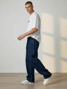 Men's Wide Fit Streetwear Jeans, Urban Style - 1702 - Xem 6