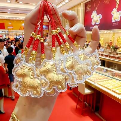 Horse Year Immediately Wealthy Pendant, Decorative Mobile Phone Handbag Accessories Pendant, Immediately Wealthy Zodiac Mobile Phone Chain Bagendant Keychain