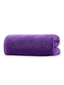 1pc/2pcs/4pcs Coral Fleece Solid Color Soft Absorbent Non-Shedding (Thin & Light) Convenient Unisex Home Daily Use Quick Dry Hair Towel, Face Towel, Bath Towel, Blanket, Nap Blanket, 34*75cm Towel 1pc Or 70*140cm Bath Towel 1pc Or 40*80cm Oversized Towel 1pc Or 90*170cm Oversized Bath Towel 1pc Bathroom Decor - Purple - View 10