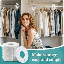Closet Dividers Clothes Organizers - Closet Organizers Plastic Clothes Size Dividers Labels Separators For Garment Organizer (Marker Not Included) - 白色 - 查看 4