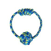 1pc Colorful Handmade Woven Rope Knot Toy, Dog Boredom Buster, Rope Knot Ball Handle, Dog Chew Teeth Cleaning Toy, Suitable For Medium & Small Dogs, Interactive Self-Entertainment Pet Toy, Suitable For Tug-Of-War, Throwing Games, Consume Dog Energy And Exercise - Multicolor - View 9