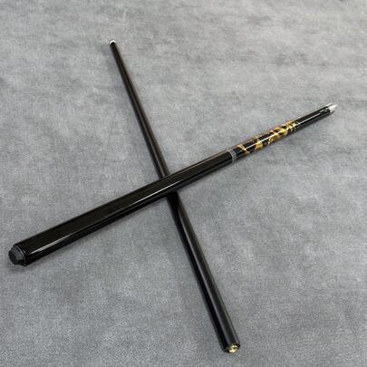 Golden Dragon Wrapped Black Tech Pool Cue | 12.5mm Tip, Exquisite Engraved Design, High-Performance Billiard Stick For Competitive Play