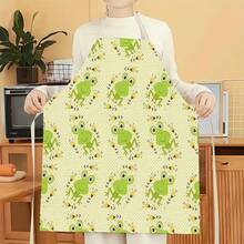 1pc Flamingo Pattern Apron, Creative Funny Fashion Printed Home Cleaning Apron, Easy To Clean Kitchen Cooking Apron, Creative Home Apron - Multicolor - View 7